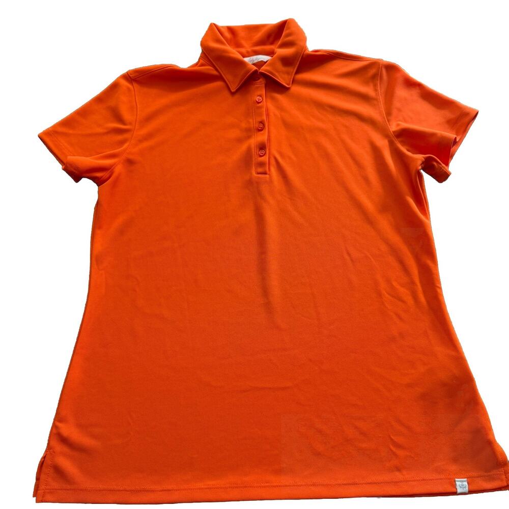 Lady Hagen Womens Medium Orange Golf Polo Shirt Performance Moisture Wicking